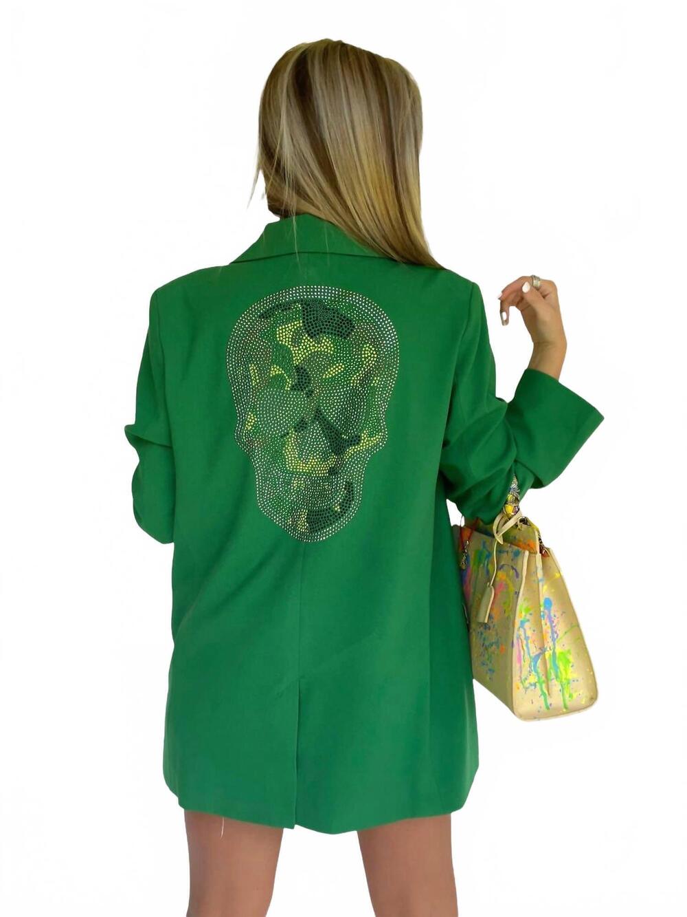 NEW MOVING FORWARD DESIGNS life of the party blazer in green